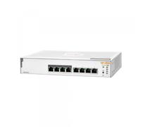 HPE Aruba Conmutador 1830 8G JL811A 8 puertos (4x PoE, 65W) sin ventilador