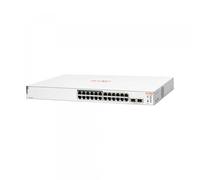 HPE Aruba Networking Aruba Instant On 1830 24G 12p Class4 PoE 2SFP 195W Gestionado L2 Gigabit Ethernet (10/100/1000) Energía sobre Ethernet (PoE) 1U