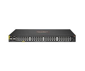 HPE Aruba Networking Aruba 6100 48G Class4 PoE 4SFP+ 370W Gestito L3 Gigabit Ethernet [10/100/1000] Supporto Power over Ethernet [PoE] 1U Nero (HPE Aruba 6100 48G Class4 PoE 4SFP+ 370W Switch - Switc