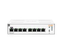 Conmutador Ethernet HPE Networking Serie 1830 de 8 Puertos GB de Capa 2 gestionado Inteligente | 8 x 1 G | Sin Ventilador | Cable del Reino Unido (JL810A#Acc)