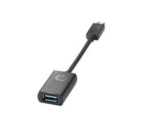 HP USB-C to USB 3.0 Adapter - Adaptador para Cable (USB-C, USB 3.0, Macho/Hembra, Negro)