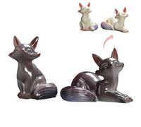 Hperu 1 par de estatuillas de Mascota de té de Que cambian de Color, Accesorios de Adorno de té de Kung Fu para Mascotas de Escritorio Interactivo para Mesa