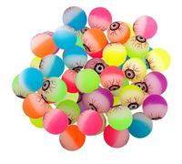 Hperu 24 Piezas 1 Globos oculares Falsos con racha de Sangre Brillo en los Globos oculares de Halloween de Goma de Miedo Oscuro Que rebotan en favores, Suministros, Suministros, Halloween