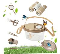 Hperu Atrapadores de Mariposas para niños, 7 Piezas/Juego de Kit Educativo de Captura de Mariposas con Lupa y Herramientas, Juguetes de exploración al Aire Libre para niños