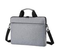 Hperu Bolso de hombro para ordenador portátil, maletín impermeable para ordenador portátil de 15, 6 pulgadas con hombro para llevar en la mano (gris)