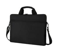 Hperu Bolso de hombro para ordenador portátil, maletín impermeable para ordenador portátil de 15, 6 pulgadas con hombro para llevar en la mano (negro)