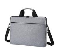 Hperu Bolso gris para computadora portátil de 15, 6 pulgadas, maletín impermeable para computadora portátil, estuche de transporte de mano para hombro, bolso de hombro para