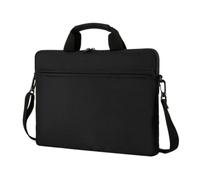 Hperu Bolso negro para computadora portátil de 15, 6 pulgadas, maletín impermeable para computadora portátil, estuche de transporte de mano para hombro, bolso de hombro para