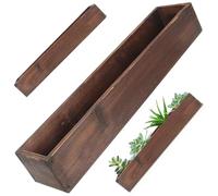 Hperu Caja de Madera de 19, 7x4x2, 8 Pulgadas, macetero de Madera rústica, Maceta Rectangular para Flores suculentas para Patio, Granja, Patio, Interior y Exterior, hogar
