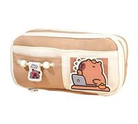 Hperu Capybara Caja de lápices de múltiples Capas de Gran Capacidad Bolsa con Cremallera Capybara para la Oficina de la Escuela Suministros para el hogar - Lindo Estuche Kawaii