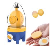 Hperu Coctelera Manual para Huevos, máquina para Hacer Huevos Dorados con Cuerda para Tirar, coctelera Manual para claras y yemas, Divertida Herramienta de Cocina para Hacer revueltos y Recetas do