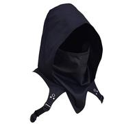 Hperu Cyber Cowl Capucha Bufanda Talla Única Asesino Disfraz Medieval Hombres Invierno Calentador de Cuello Disfraz Unisex Capa Sombrero para Halloween Cosplay y Uso Diario