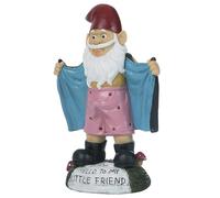 Hperu Divertidos gnomos de jardín, estatuas de gnomos sexys de Resina de 5, 9 Pulgadas, Divertidos de jardín a Todo Color, Saluda a mi pequeño Amigo, Reutilizable, Travieso para los Amantes de los