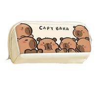 Hperu Estuche para lápices Capybara, Multicapa, Gran Capacidad, Impermeable, Lindo Estuche Kawaii con Cremallera para Oficina, hogar, Escuela, Suministros - para lápices Capybara Cute