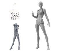 Hperu Figuras de acción de 5, 1 Pulgadas, articulaciones móviles, Modelo de Figura de Dibujo posable, Flexible y liviano, con Base para Dibujar, Pintar, Dibujar, Artistas, Mujeres - Figura posable