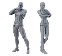 Hperu Figuras de Dibujo Modelo 2 Piezas 5.91 Pulgadas Figura de acción Masculina Femenina maniquí de Dibujo poseable Modelo de Pintura Corporal para Artistas, Figura poseable
