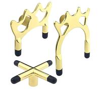 Hperu Juego de 3 Cabezales de Puente de latón y Soporte de araña para Palo de Billar, Soportes de Mesa de Billar y Accesorios de, Cabezales de Puente de Palo de