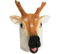 Hperu Máscara de ciervo, divertido diseño de látex para eventos de cosplay de Halloween