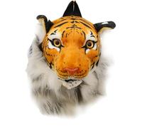 Hperu Mochila realista con cabeza de tigre 3D, mochila con cremallera de peluche de algodón peludo de 14 pulgadas para viajes y uso diario