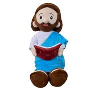Hperu Muñeco de Peluche de Jesús, muñeco de Peluche de Jesús, Suave de 12 Pulgadas con Detalle de Cruz y Biblia, Lindo Relleno para decoración del hogar, Juguete religioso para niños y Adultos
