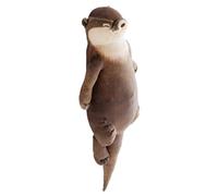 Hperu Peluches de Nutria, Lindo Animal de Peluche de Nutria de 16 Pulgadas con Soporte Suave para muñeca, Estuche con Cremallera, Juguete de Peluche para niños, Oficina y hogar