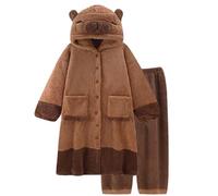 Hperu Set de Pijamas, Capybara Pajamas Lindo y Esponjoso Juego de Pijamas Incluye Pizca de Noche y Pantalones de Pijama