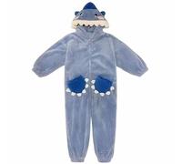 Hperu Shark Onesie Adulto Peludo Cálido Tiburón Pijamas Lindo Suave Animal Onesie Adulto para Mujer, M - Manta con Capucha Manta