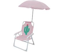 Hperu Silla de Playa para niños con Paraguas para Paraguas Silla de Playa de Baby Baby con patrón de Cactus Plegable Silla de Playa de bebé Ligera y Resistente para Acampar, Viajes, Playa, césped