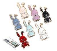 Hperu Soporte para teléfono Plegable con Dibujo de Conejo, Bonito Soporte de plástico para teléfono para Escritorio, móvil Ajustable, para Carrito de Conejo, 7 Uds.