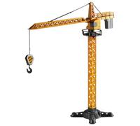 Hperu Toy Crane 16x15x2in Juego de Juguetes de construcción de simulación de aleación para niños pequeños - Camión grúa de Juguete