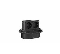 HPF 2 Negro Elemento Piccolino Unidades Enchufes Schuko de Acero Inoxidable