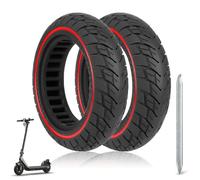 HPGAAVD 10×2.5 Ruedas Macizas para Patinete Electrico, 60/70-6,5 Ruedas de Patinete para Ninebot Max G30 G30P G30LP,10 Pulgadas Neumáticos de repuesto delantero y trasero antideslizantes 45mm-2PCS