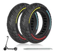 HPGAAVD 10x2.5 Ruedas Macizas para Patinete Electrico, 10 Pulgadas Ruedas de Patinete para Ninebot Max G30 G30P G30LP，60/70-6,5 Antipinchazos Neumáticos de Repuesto Delantera/Trasera(45mm)-2PCS