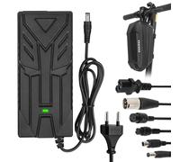 HPGAAVD 42V 2A Cargador Patinete Electrico，Cargador Hoverboard，36V Universal Carrgador de baterías Litio con 6 Conectores，Carga rápida para Hoverboard, Drifting Board, E-Bike+2L Bolsa Impermeable