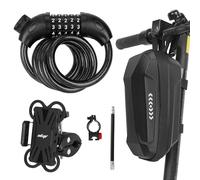 HPGAAVD Candado Patinete Electrico，Candado de combinación para bicicletas，Candados Bicicletas Eléctrica/Moto，Antirrobo candado patinete con 3L Bolsa Impermeable，Soporte teléfono móvil，16cm Válvula