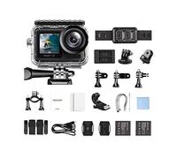 HPHPH Camara Deportiva, Cámara de acción subacuática HD 30FPS 20MP 4K Cámara Deportiva Cámara Impermeable Pantalla táctil Cámara Vlog EIS 2.0 Control Remoto,Al Aire Libre, Deportes, Vídeo