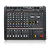 HPHPH Mesa de Mezclas DJ, Consola mezcladora de Audio Powermate PM600-3 1:1, 2x1000W, 4Ω, Mezcla alimentada Profesional, 6 + 2 Canales for Escenario Profesional de DJ
