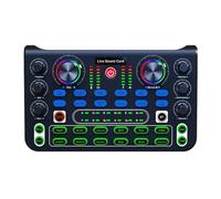 HPHPH Mesa de Mezclas DJ, Tarjeta de Sonido en Vivo Profesional X60, Tablero Mezclador de grabación de Estudio, Consola amplificadora de Audio, de Escritorio, Mezclador de Tarjeta de Sonido