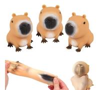 HPiano 3 Piezas Juguete Antiestrés de Capybara,Capybara Fidget Juguete,Juguete Antiestrés Carpincho, Juguete Divertido para Apretar y Apretar la Pelota, Regalo para Adultos y Niños