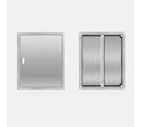 HPIRFYE Escotilla de Inspección para Isla de Cocina Exteri,Puerta Empotrada de Acero Inoxidable con Manija,para Isla de Barbacoa, Estación de Parrilla,Armario Exterior,Fácil de Instalar