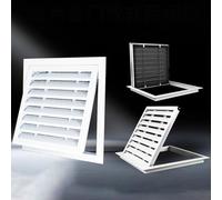 HPIRFYE Puerta de inspección de persianas de Techo,Trampilla Buhardilla Empotrada con bisagra,Puerta Acceso al ático Aluminio ventilado,Fácil de Instalar Tapa de Inspección Eléctrica de Cocina