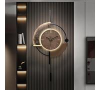 HPIRFYE Reloj de Pared de Porcelana cristalina con luz LED, diseño 3D Creativo y Lujoso, Decorativo y silencioso, Ideal para Dormitorio, salón, Oficina o Tienda