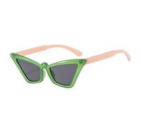 HPIRME Cat Eye Jelly Color Gafas de sol Mujeres Clear Gradient Lens Eyewear Vintage Gafas de sol Hombres Shades UV400, Green grey, one size
