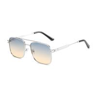 HPIRME Gafas con montura metálica degradada para hombre y mujer, estilo retro (C2)