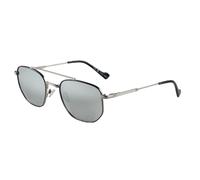 HPIRME Gafas de moda con protección UV400 para hombre y mujer, con doble puente polarizado (004, espejo plateado)