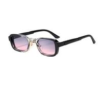 HPIRME Gafas de moda con protección UV400 para hombre y mujer (negro, gris y rosa)