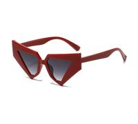 HPIRME Gafas de moda de gran tamaño para hombre y mujer, estilo retro, para fotografía callejera, con protección UV400 (rojo degradado y gris).