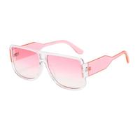 HPIRME Gafas de moda extragrandes para mujer, de lujo, con degradado de color océano, para exteriores, con protección UV400 (rosa transparente)