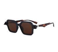 HPIRME Gafas de moda para mujer y hombre (té negro mate)