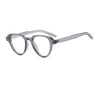 HPIRME Gafas de montura pequeña Mi Nail, estilo retro, ovaladas, para tiro callejero (gris transparente)